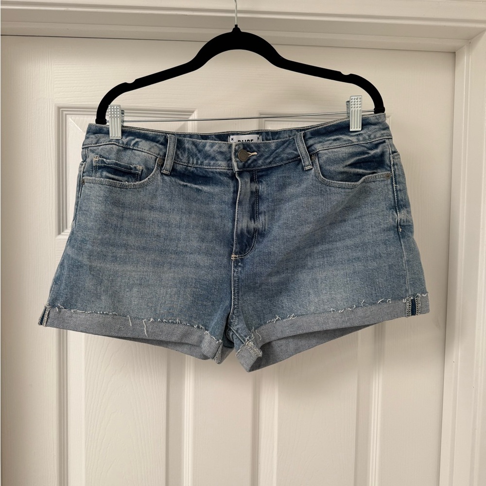 PAIGE Light Blue Jean Shorts
